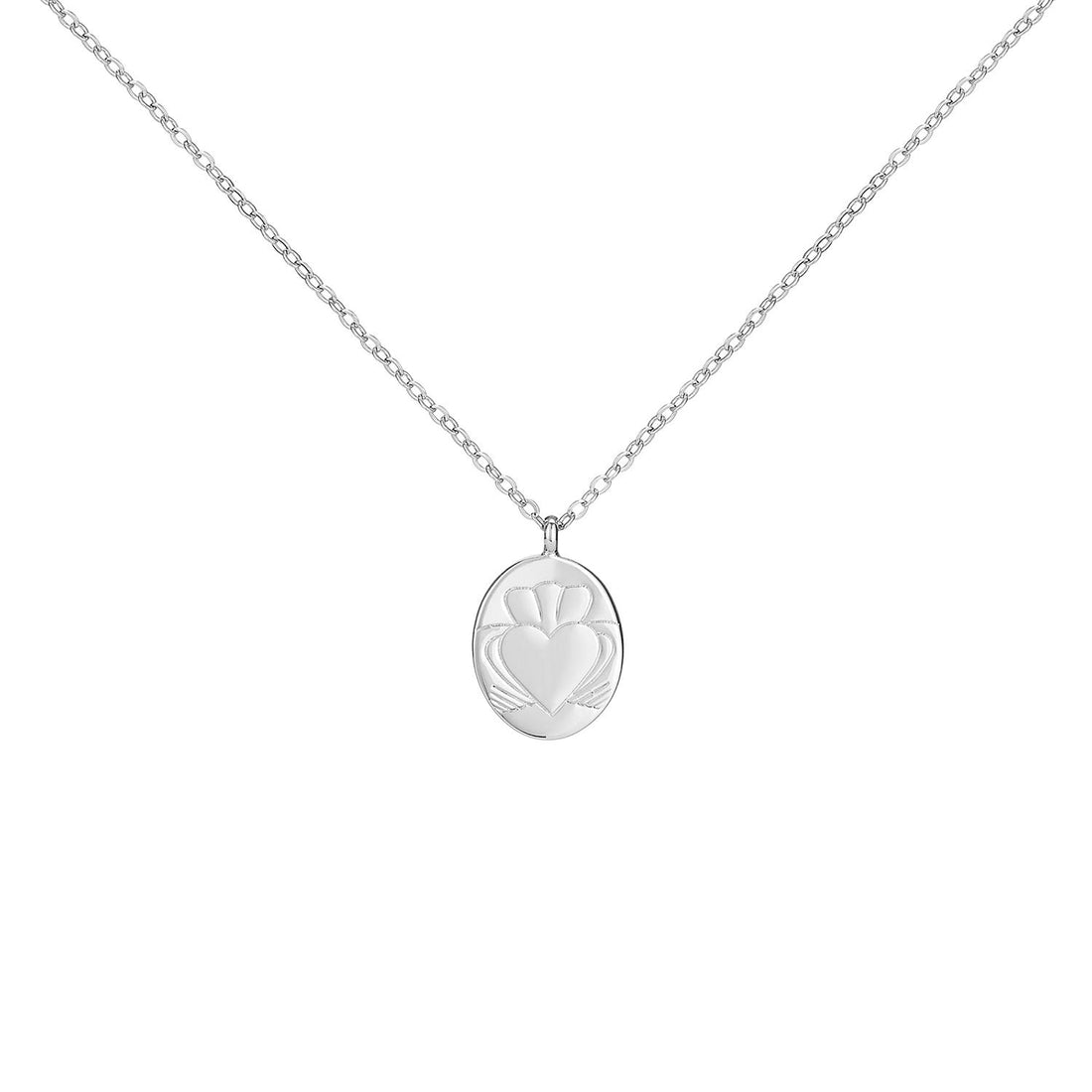 Heart Strong Coin Claddagh Necklace