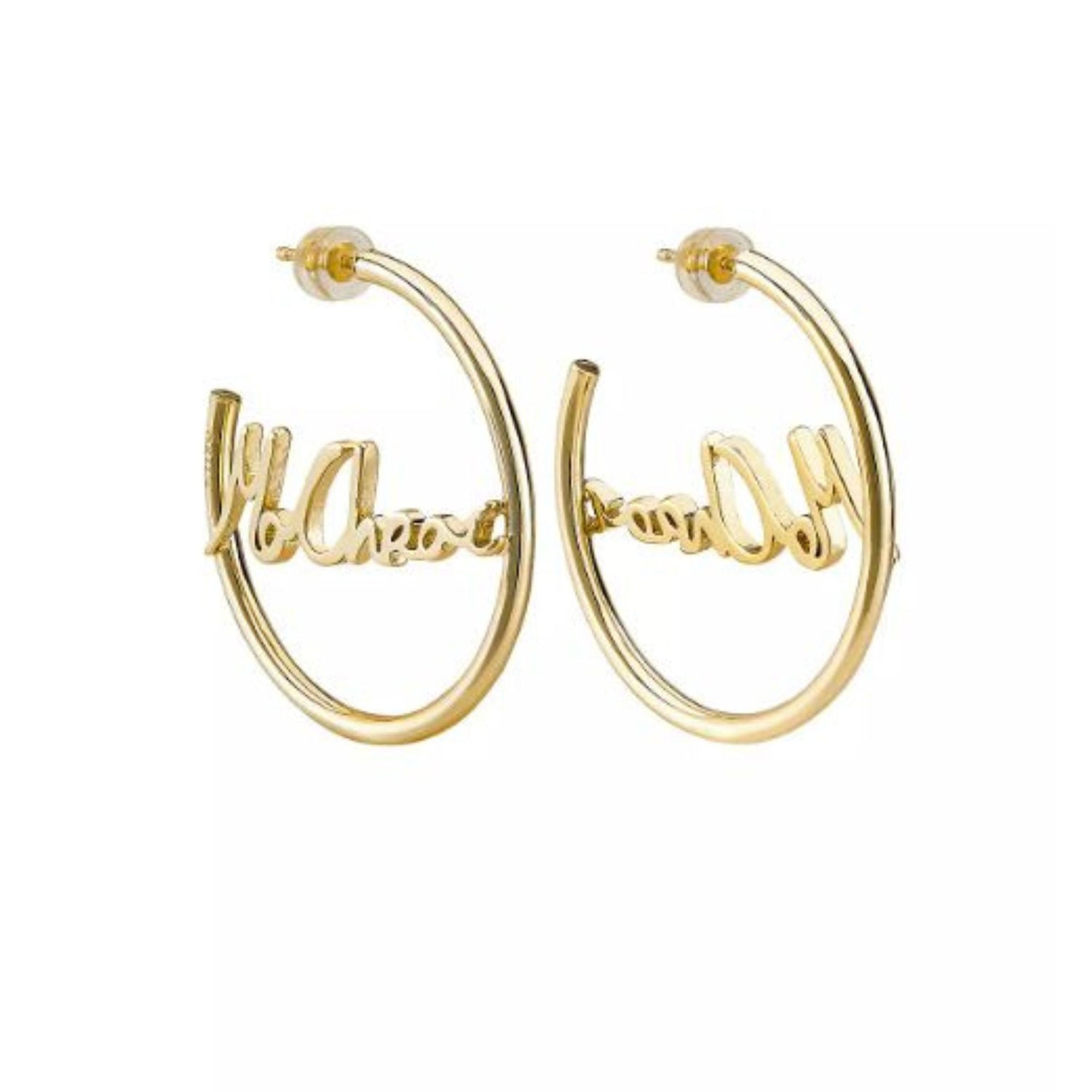 Gold Mo Chroí Hoop Earrings