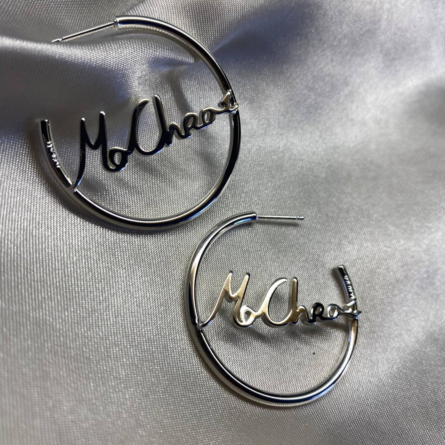 Silver Mo Chroí Hoop Earrings