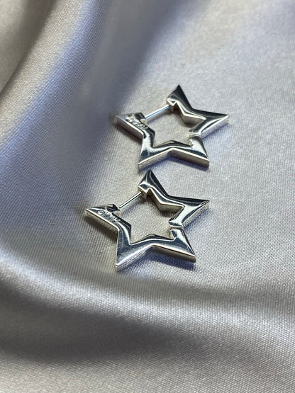 Not Yer Average Star Hoop Earrings