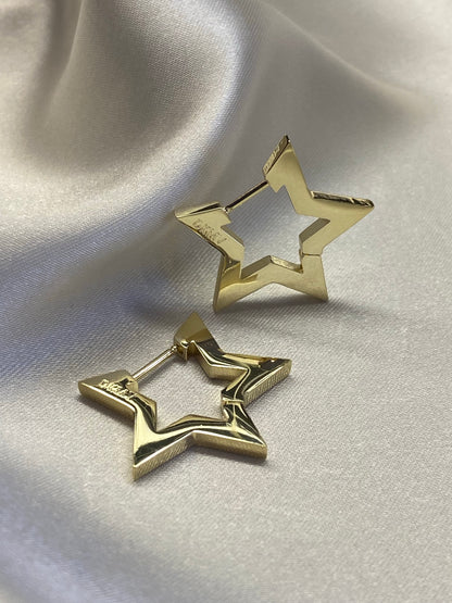 Not Yer Average Star Hoop Earrings