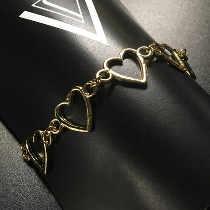 The Queen of Hearts Gold Anklet